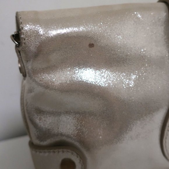 Jimmy Choo Tulita Clutch Silver Metallic Suede - Picture 8 of 12